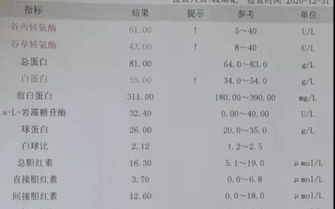 肝功能检查结果分析，肝功能检查怎么看报告单